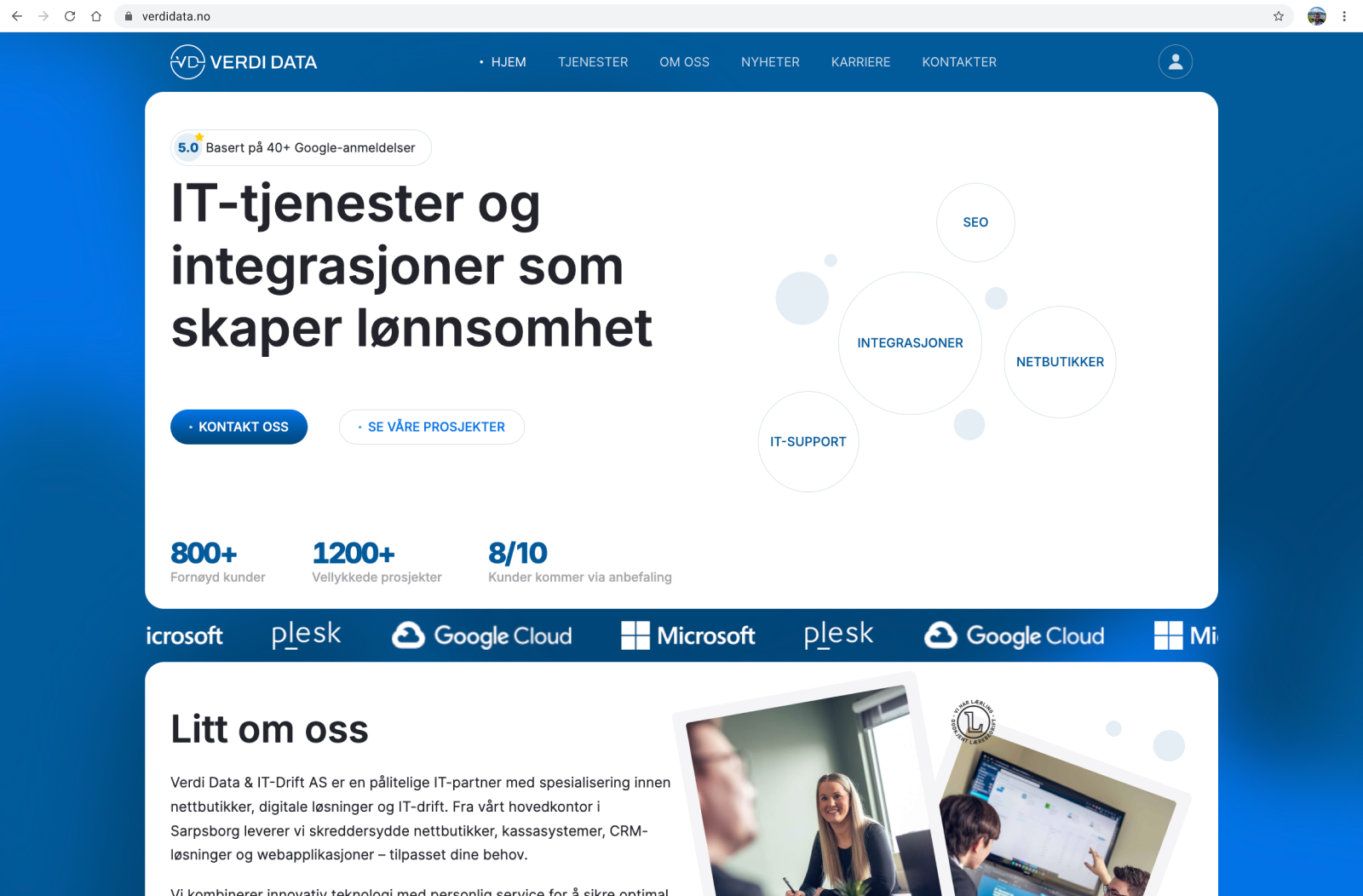 VERDI DATA: ANALYSE OG FULL REDESIGN AV SELSKAPETS NETTSIDE